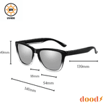 Óculos de Sol Preto e Cinza Clássico Bicolor Viena - Polarizado UV400