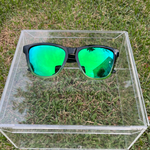 Óculos de Sol Preto e Verde Clássico Bicolor Mônaco - Polarizado UV400