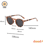 Óculos de Sol Redondo Bicolor Leopardo Sevilha - Polarizado UV400