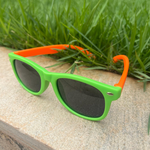 Óculos de Sol Clássico Infantil Verde e Laranja - Polarizado UV400