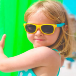 Óculos de Sol Clássico Infantil Amarelo e Azul - Polarizado UV400