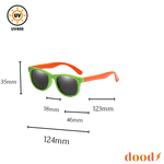 Óculos de Sol Clássico Infantil Verde e Laranja - Polarizado UV400