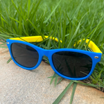 Óculos de Sol Clássico Infantil Amarelo e Azul - Polarizado UV400
