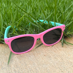 Óculos de Sol Clássico Infantil Rosa e Verde - Polarizado UV400