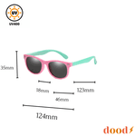 Óculos de Sol Clássico Infantil Rosa e Verde - Polarizado UV400