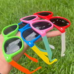 Óculos de Sol Clássico Infantil Rosa e Verde - Polarizado UV400