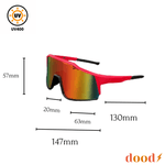 Óculos de Sol Vermelho Performance Máscara Olinda - Polarizado UV400