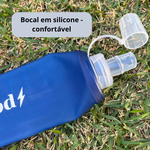 Garrafa Squeeze Azul Silicone Dobrável Soft - 250ml
