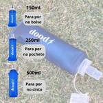 Garrafa Squeeze Azul Silicone Dobrável Soft - 250ml