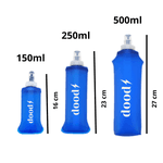 Garrafa Squeeze Azul Silicone Dobrável Soft - 250ml