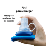 Garrafa Squeeze Azul Silicone Dobrável Soft - 150ml
