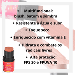 Blush Bastão Multifuncional Cor Terracota FPS30 FPUVA10 - Pink Cheeks