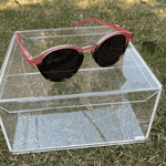 Óculos de Sol Redondo Bicolor Rosa Chicago Polarizado UV400