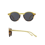 Óculos de Sol Redondo Bicolor Amarelo Nova Iorque Polarizado UV400