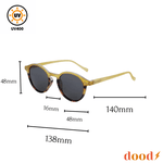 Óculos de Sol Redondo Bicolor Amarelo Nova Iorque Polarizado UV400