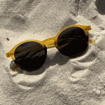 Óculos de Sol Redondo Bicolor Amarelo Nova Iorque Polarizado UV400