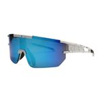 Óculos de Sol Performance Máscara Athenas Branco e Azul - Polarizado UV400