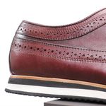 Sapato Casual Derby Brogue Durhan Bordo