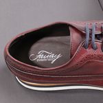 Sapato Casual Derby Brogue Durhan Bordo