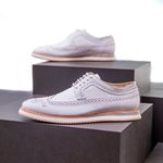 Sapato Casual Derby Brogue Durhan Branco