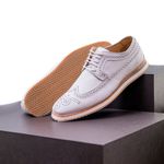 Sapato Casual Derby Brogue Durhan Branco