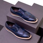 Sapato Casual Derby Brogue Durhan Marinho