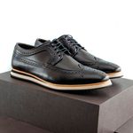 Sapato Casual Derby Brogue Durhan Preto