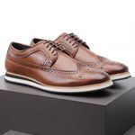 Sapato Casual Derby Brogue Durhan Whisky