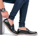 Sapato Casual Loafer Durhan Faway Preto 