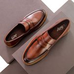 Sapato Casual Masculino Loafer Mood Aspen Conhaque