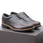 Sapato Casual Masculino Oxford Mood Sidetrack Preto e Café