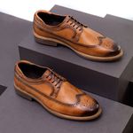 Sapato Masculino Derby Brogue Faway Mood Harken Conhaque