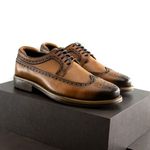 Sapato Masculino Derby Brogue Faway Mood Harken Conhaque