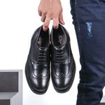 Sapato Casual Masculino Oxford Brogue Mood Transit Preto