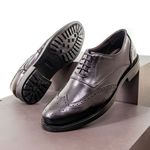 Sapato Casual Masculino Oxford Brogue Mood Transit Preto