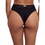 Calcinha Tanga Alta - Preto