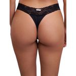 Calcinha Fio Dental Duplo - Preto