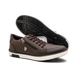 Sapatenis Masculino Franshoes Calce Facil Café 189