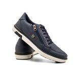 Sapatenis Masculino Franshoes Calce Facil Azul 189