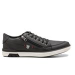 Sapatenis Masculino Franshoes Calce Facil Ziper Preto 189