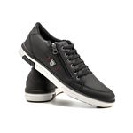 Sapatenis Masculino Franshoes Calce Facil Ziper Preto 189