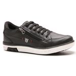 Sapatenis Masculino Franshoes Calce Facil Ziper Preto 189