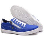 Sapatenis Masculino Franshoes Calce Facil Azul