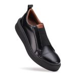 Sapatênis Masculino Franshoes Full All Black com Elástico