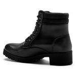 Coturno Franshoes Feminino Alice com Atacador e Solado Tratorado Preto