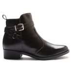 Bota Feminina Franshoes Melissa com Ziper e Fivelas Preta