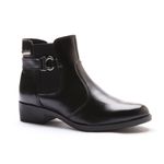 Bota Feminina Franshoes Melissa com Elástico Lateral e Metal Preta