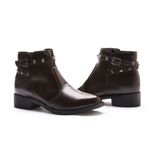 Bota Feminina Franshoes Melissa com Spike e Fivela Lateral Café