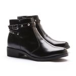 Bota Feminina Franshoes Melissa com Spike e Fivela Lateral Preta