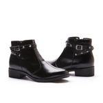 Bota Feminina Franshoes Melissa com Spike e Fivela Lateral Preta